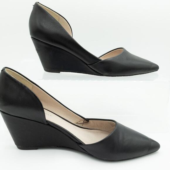 Kenneth Cole Edith Wedge Heel Black Leather 8 M - Picture 2 of 10